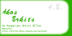 akos brkits business card